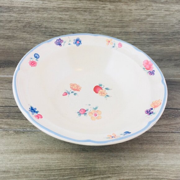 International Tableworks ENGLAND Petite Floral Rim Japan Cereal Soup Bowls Set 4 - Picture 2 of 9